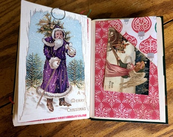 クリスマスの喜び！手作りのジャンクジャーナル - 改造本 - 日記帳