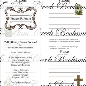 Prayers &amp; Praise - Tall, Slim Prayer Journal Kit - Digital Download ...
