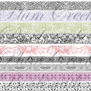 Never Ending Washi Tape with colors for Your Junk Journals - instant digital download