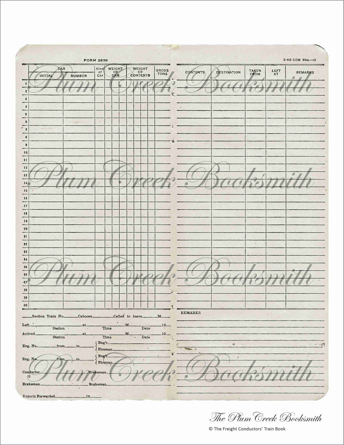 Freight Conductors' Train Book Digital Kit for a Vintage Etsy