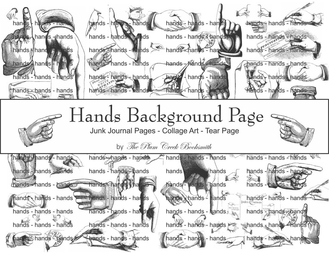 Hand Background Page Hands Background Page - Use for Background Page for Journal Pages ...
