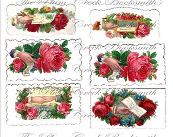 Fancy Vintage Victorian Era Calling Cards #2-  For Your Junk Journals, Collage Art - instant digital download
