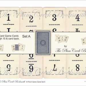 Vintage 'Flinch' Spielkarten Circa 1930er Jahre - digitaler download - Junk Journal Ephemera