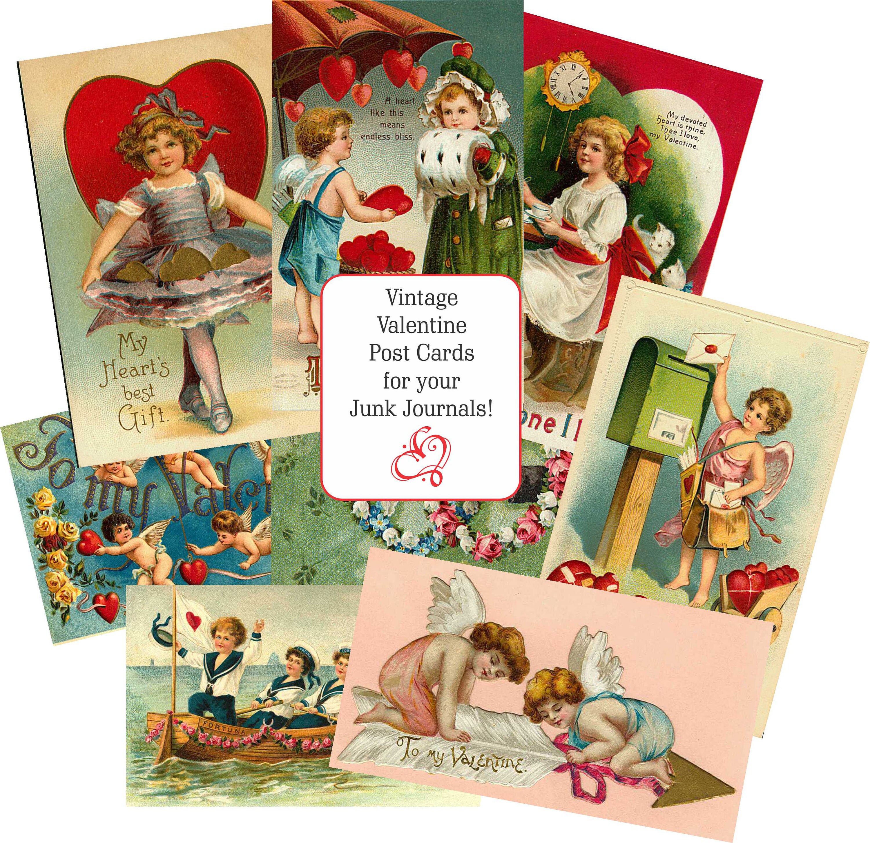 Be My Valentine Ver. 3.0 - Vintage Valentine Post Cards