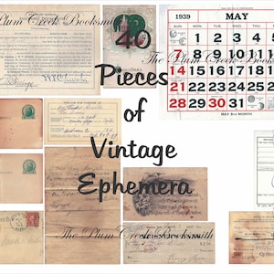 Antique Shop Ephemera - 17 Seiten Vintage Ephemera für Junk Journals, Scrapbooking oder Collagen - sofortiger digitaler Download