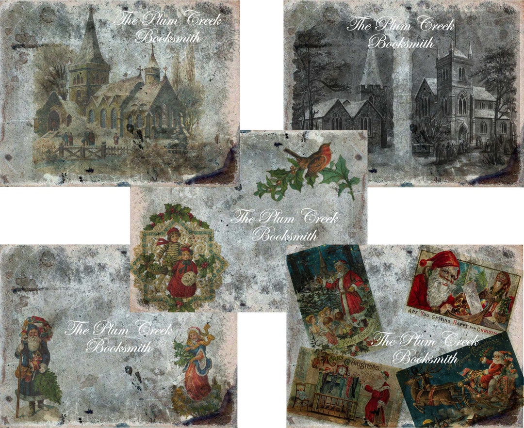 ジャンクジャーナル　クリスマス　ビンテージ ジャンクジャーナル用のヴィンテージクリスマスページ - デジタル