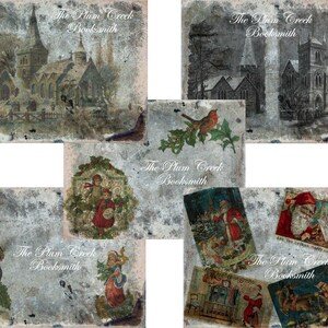 Vintage kerstpagina's voor ongewenste tijdschriften - digitale download