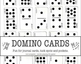 Tarjetas de dominó para tus diarios basura, Arte de collage - Descarga digital instantánea