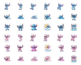 Baby Stitch and Angel SVG Bundle: stitch svg, angel svg, stitch png, angel png, stitch clipart, lilo and stitch svg, stitch layered