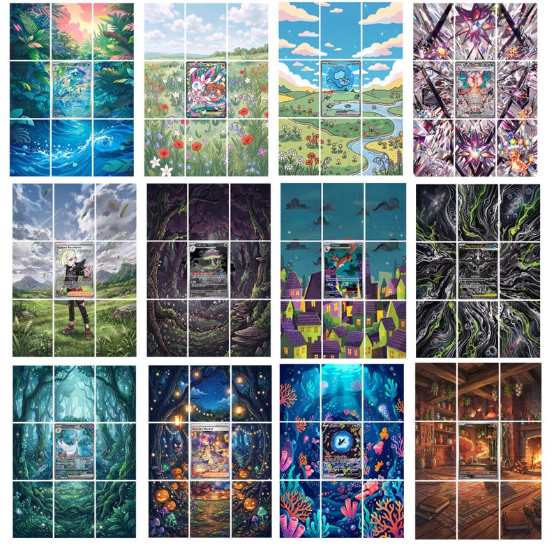 100+ Pokemon Extended Art Binder Pages Bundle | Printable Binder Cover ...