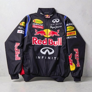 Vintage Formula 1 Racing Jacket, Embroidered Motorsport Bomber Coat, Retro Grand Prix Streetwear