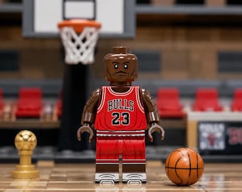 MOC Minifigur, Michael Jordan, NBA-Legende, kompatibel mit Lego, Geburtstagsgeschenk für ihn.