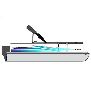 Ponton Bootstickers 3 M Marine Vinyl Blauw Fade Set Kit VS HOGE KWALITEIT Truck Trailer Rv Auto Halve strepen Striping