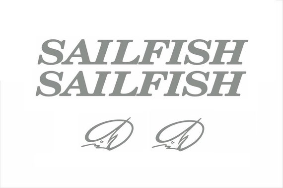 Sailfish Boat Decal 3M Vinyl in Silver Marine Gloss Set Kit USA HIGH  QUALITY sail fish