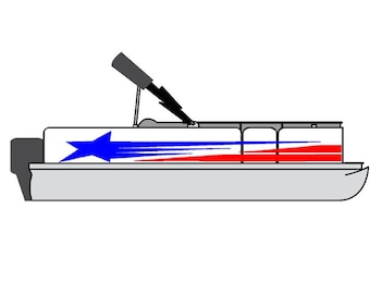 Pontoon Boat Decals 3M Marine Grade Vinyl Red Blue Stars & Stripes Flag Set Kit USA HIGH QUALITY Truck Trailer Rv Car Semi Stripes Striping
