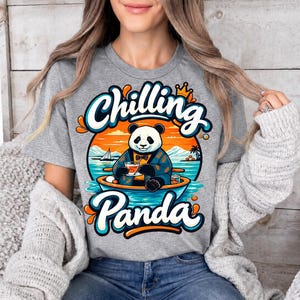 Chilling Panda T-Shirt – Cute Tropical Panda Graphic Tee