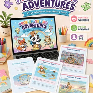 Problemlösungs-Arbeitsbuch für Kinder | 4-6 Jahre – Übungen zum kritischen Denken (Digitaler Download)