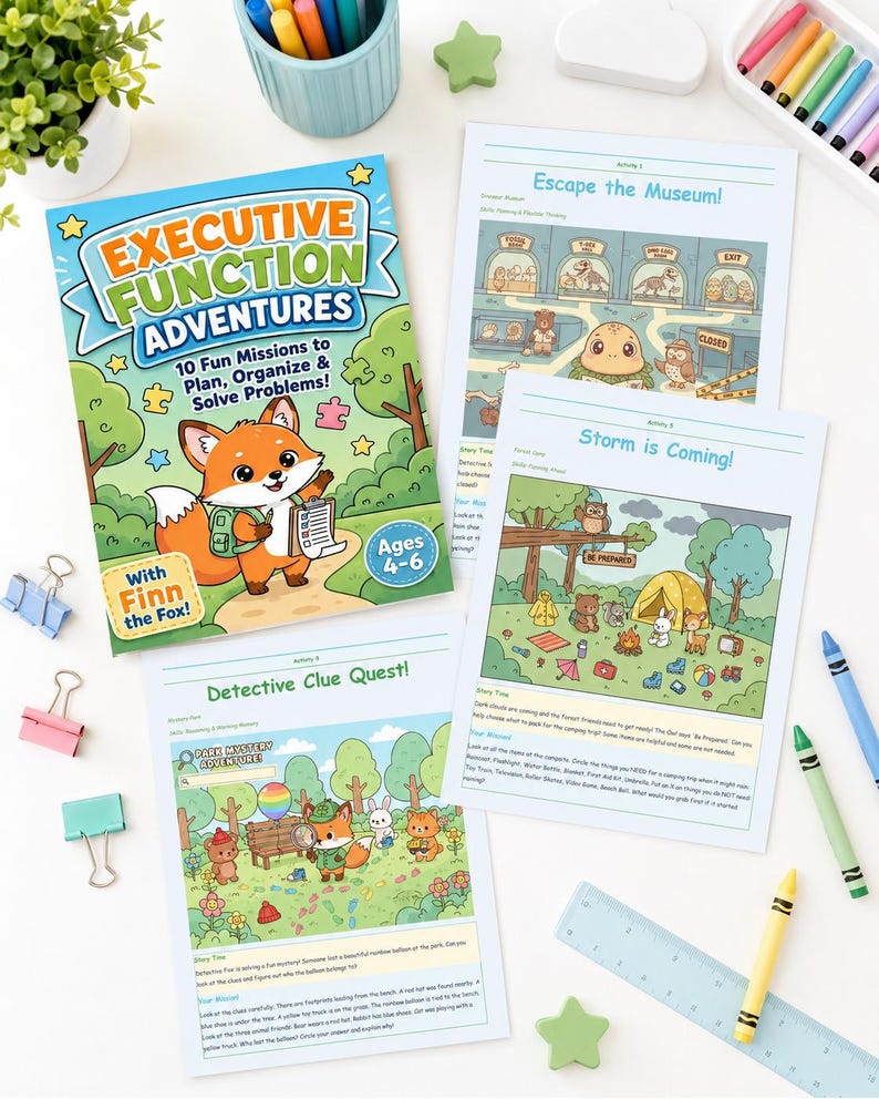 Executive Function Adventures Workbook | Problem Solving Activities (Ages 4-6) (PDF)