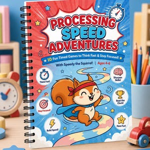 Processing Speed Workbook for Kids Ages 4-6 | Visual Scanning Games (PDF Download)