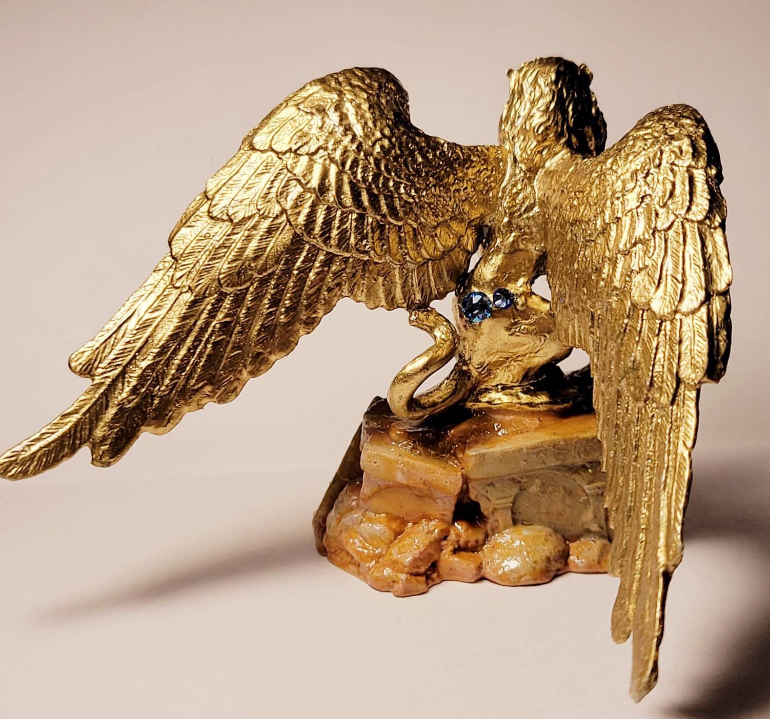 Gold Painted and Jeweled Female Sphinx Miniature - Etsy