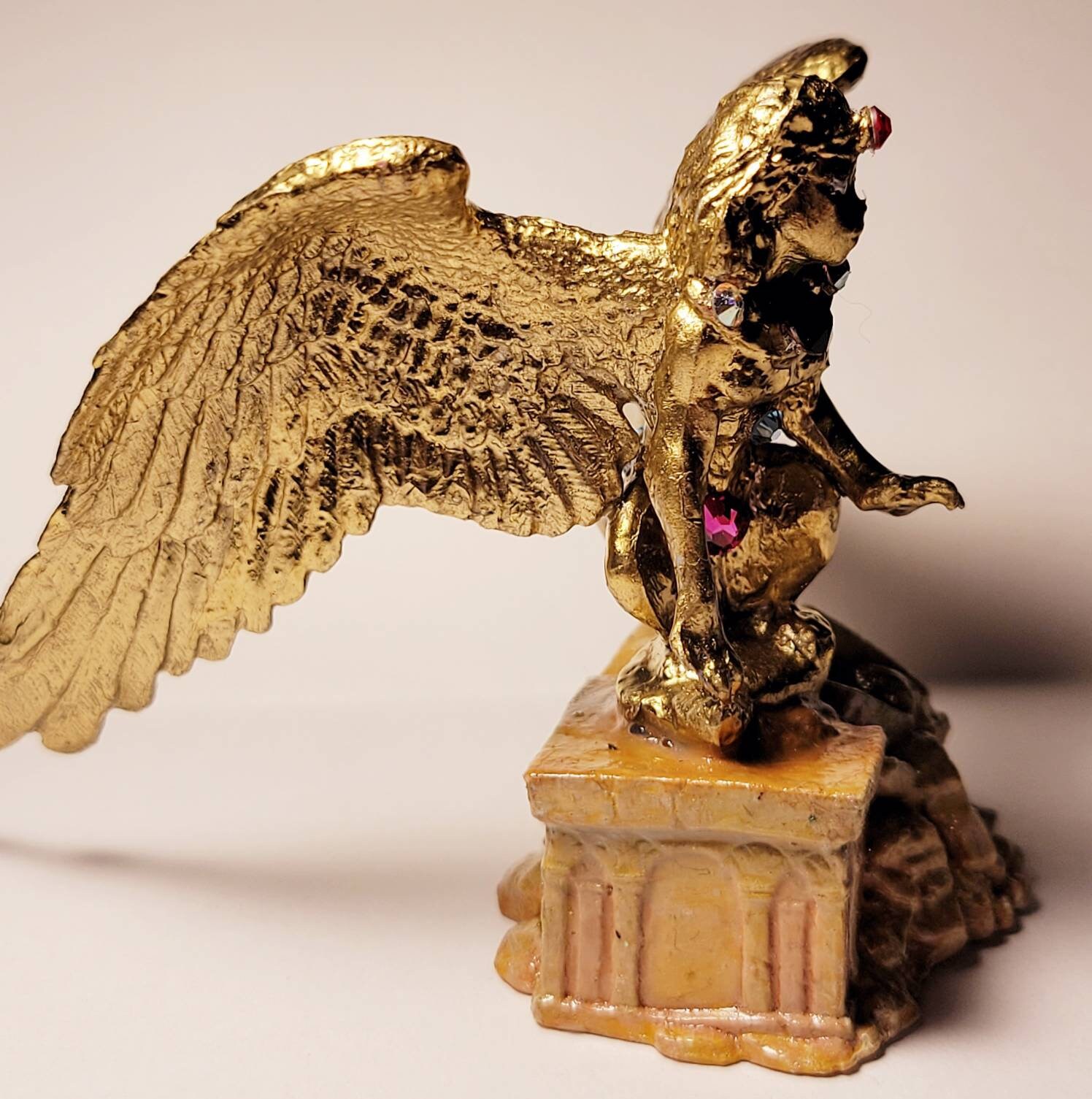 Gold Painted and Jeweled Female Sphinx Miniature - Etsy
