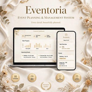Event Planning Management System | Wedding & Corporate Organizer, HTML Web App Planner Software Instant Download
