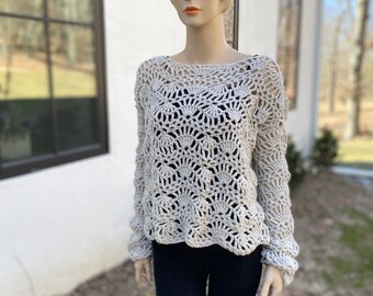 ニット・セーター HUECLOSET Vintage Ethnic Pattern Knit SE175 OCUH Grandpa Sweater Striped Sweater Women Ribbed Knit