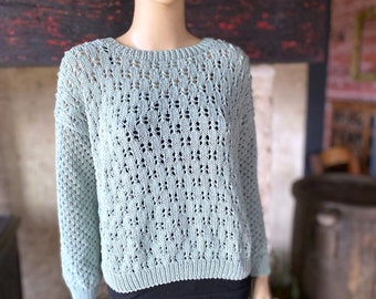 The Bluebell Sweater, Knitted Sweater, Sweater Pattern, Knit Sweater Pattern.