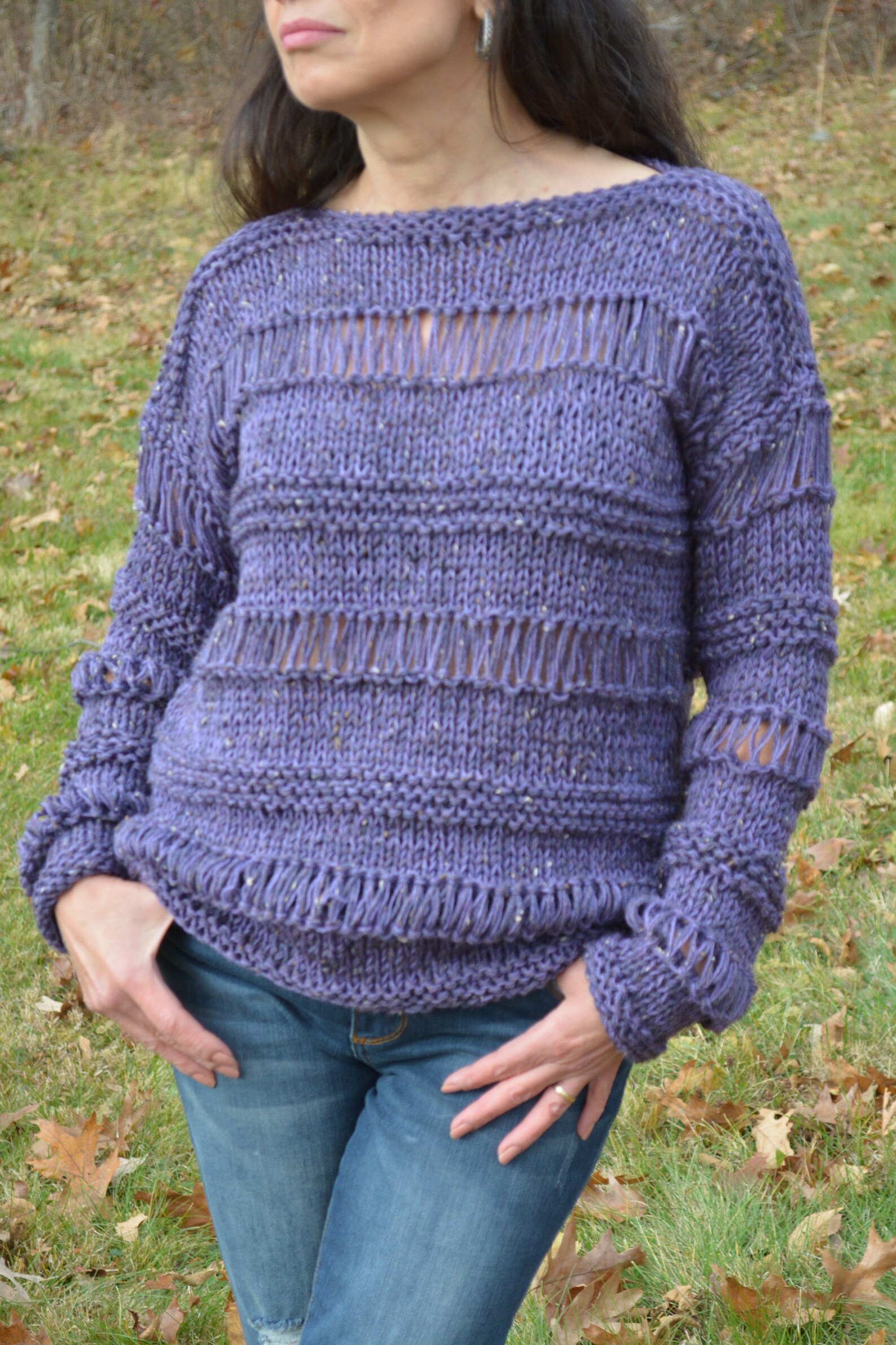 Sweater Tweed Sweater Hnadknitted Sweater Handmade Jumper Etsy