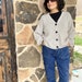Sand knit sleeveless cardigan crochet ... one size