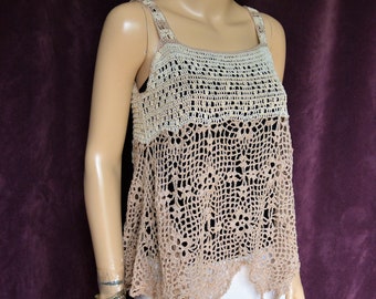 Crochet Tunic, Hippie Tunic, Bohemian Tunic, Trendy Tunic, Crochet Top, Freeform Tunic, Freeform Crochet, Crochet Dress, Handmade Tunic