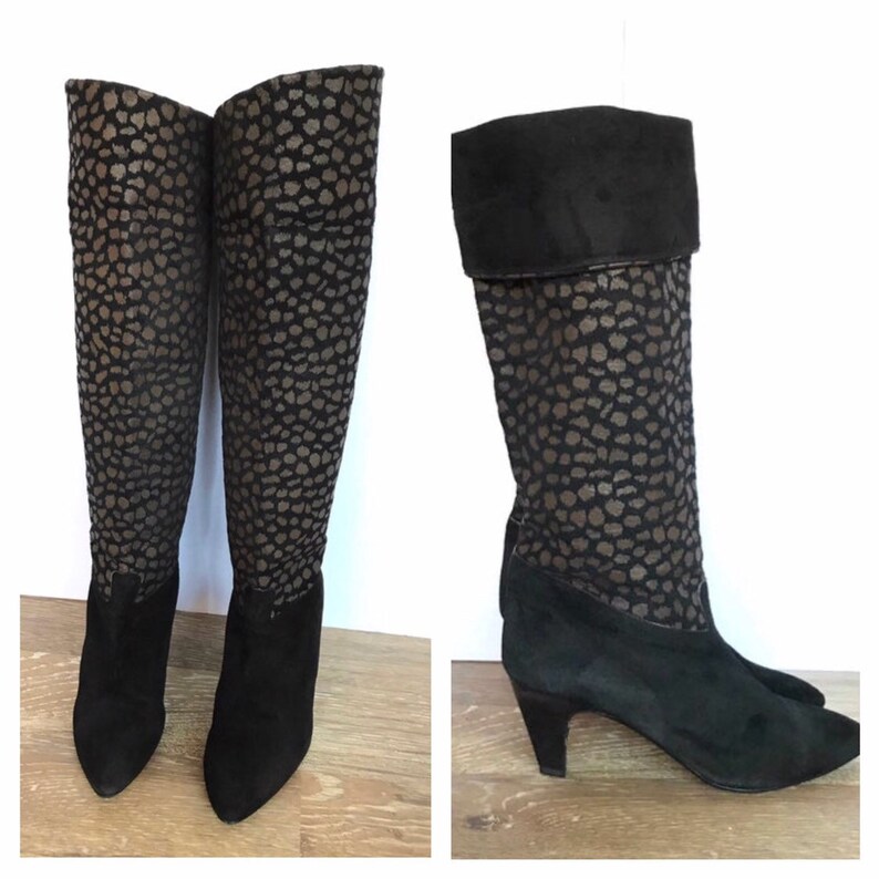 cheetah print knee high boots