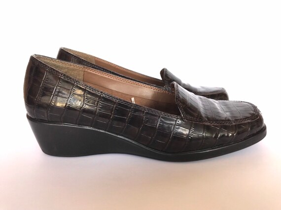 faux patent leather loafers