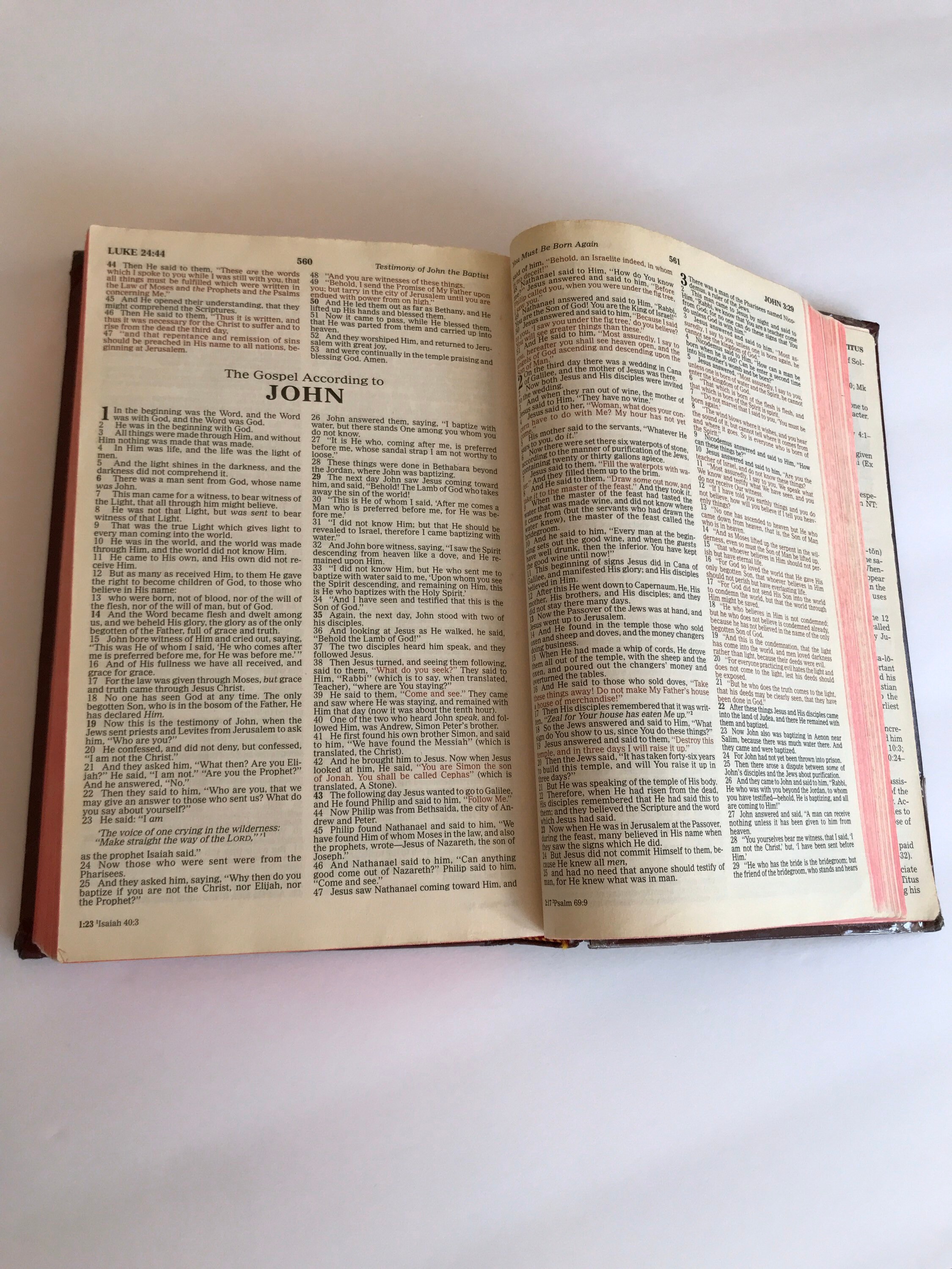80s Bible New King James Version Red Letter Edition Etsy