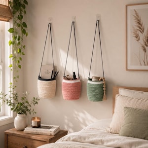 Haakpatroon voor plantenpotovertrek (PDF) | Beginnersvriendelijk haakpatroon voor mandjes | Boho woondecoratie | Direct te downloaden