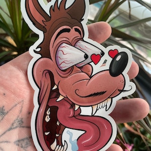 Howling wolf sticker