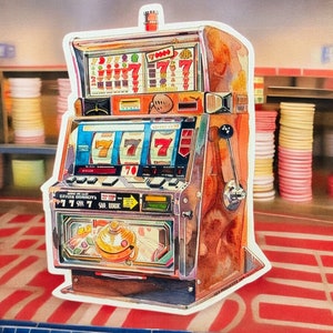 slot machine gambling sticker decal