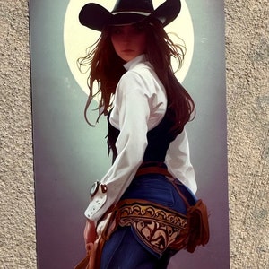 Cowgirl Vinyl Sticker: Waterproof Western Rodeo Decal