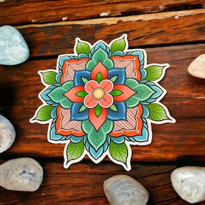 Sticker mandala coloré #1