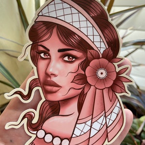 Pink Lady Tattoo sticker
