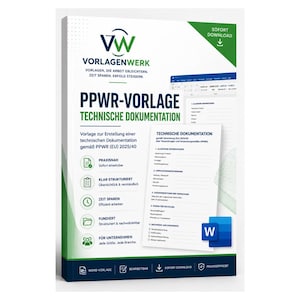 PPWR Technical Documentation | Word Template incl. Guidelines | Packaging Documentation | Instant Download | Word Template with PDF Guidelines