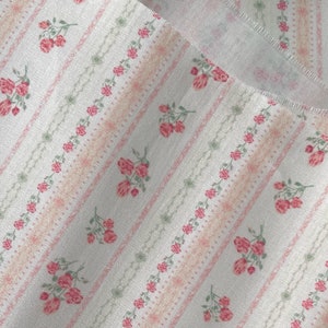 Little Red Rose Flower Cotton Fabric For Dolls Girls- 1/2 yard