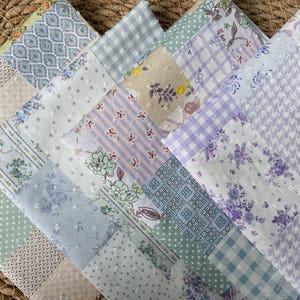 Floral Patchwork Cotton Fabric – Swiss Dot Summer Dress Craft Quilting Material