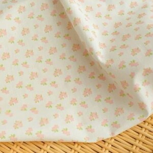 Allover Little Pink Flower Cotton Fabric Watercolour Floral Cotton- 1/2 Yard