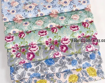 Vintage Shabby Rose Wedding Spring Rose Flowers Cotton - 1/2 yard