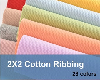 Cotton Knit Ribbing - 2x2, 7.8" Length Binding Fabric