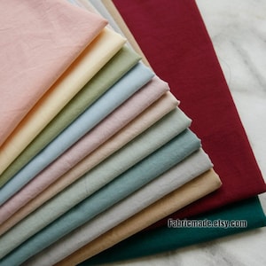 Pre-washed Morandi Colors Cotton Fabric - 1/2 Yard