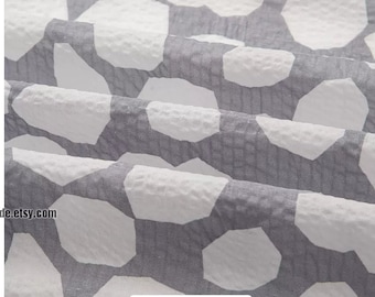 Floral Seersucker Bubble Cotton Fabric For Summer - 1/2 Yard