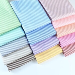 Pin Stripes Cotton Fabric – Colorful Twill Weave, Sewing & Crafting