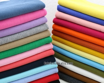 116 Colors Choose Ribbing- 7.8&quot; Length 20 x 100cm Ribbing and Binding Knit Fabric For Neckline, Cuffs, Hems